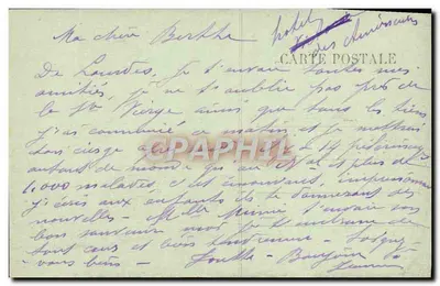 LOURDES — A Grotta — Editor anônimo, n° 11 — Verso