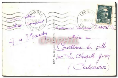 Lourdes — De Basiliek en de Pic du Jer — LL n°358 — Achterkant