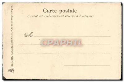 Retrato de mulher — perfil — E. Trevisan, Série 260, Raphael Tuck & Fils, Paris — Verso