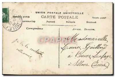 Homem em traje — com buquê de flores — editor GROBeph, Paris, n°397 — Verso