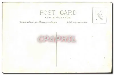 Bebê sentado — estúdio fotográfico — carta postal virgem — Verso