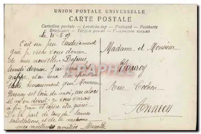 Jovem mulher com um cesto de flores — Paris — editor Paris, n° 136 — Verso