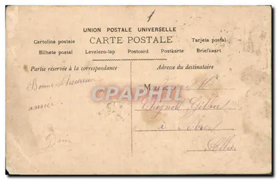 Femme tenant un fer à cheval — scène de jardin — éditeur Porte-Bonneur, n° 1554 — Verso