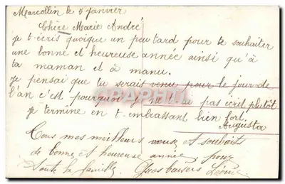 Ragazza che tiene un ramo di houx — Buon Anno — Yolande, n°8 — Verso