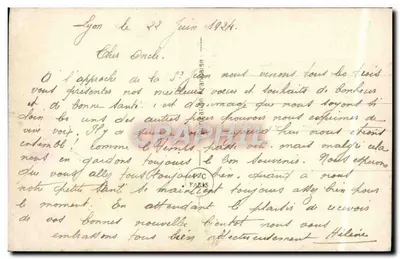 Bukiet białych lili i różowych kwiatów — wydawca PC Paris, nr 1029 — Rewers