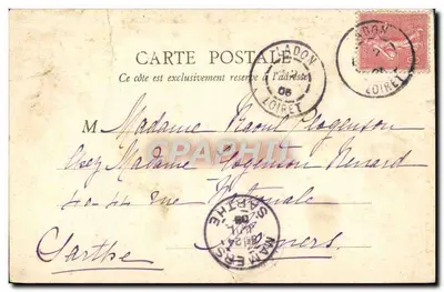 Ladon — O Castelo "Vicomte" — Chartier frères, editores, Montrouge — Verso