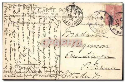 Bois de Boulogne — Castello di Bagatelle — C. L. C. n°487 — Verso