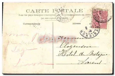 Sarthe — Zamek Coulans, widok z Parku — Phototypie L. Bouvege, Le Mans — Rewers
