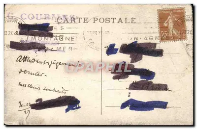 Stara pocztówka Perpignan Zamek Castillet i Brama Notre Dame — Rewers