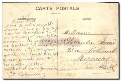 Angers - O Boulevard du Château — Édition Artistique L. V., n° 3013 — Verso
