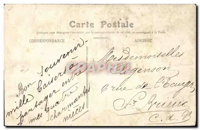 Angers — Place du Ralliement et la Poste — éditeur ANGERSAINE — Verso