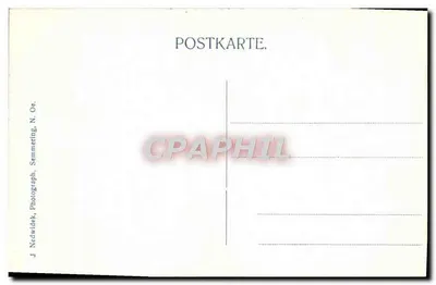 LIECHTENSTEINSTRASSE IM ZIEHGRABEN AM SEMMERING — J. Nedwidek, Fot. N. Oe. — Verso