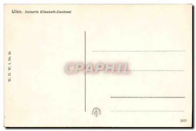 Wiedeń. Pomnik cesarzowej Elżbiety — pomnik komemoracyjny — W.D. W. I. Nr. 24 — Rewers