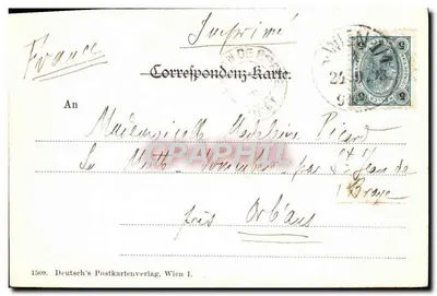 Wiedeń — Hofmuseum i Volksgarten — Deutsch's Postkartenverlag, Wien I, nr 1509 — Rewers