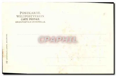 Salzburgo, Casa de Nascimento de Mozart — editor Würthle & Sohn, n°62 — Verso