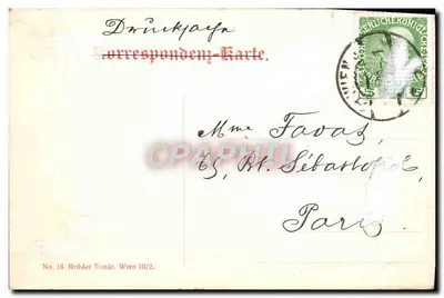 Wiedeńska Hofoper — Wiedeń I. — K. k. Hofoper — wydawca Brüder Timár, n° 16 — Rewers