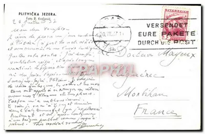 Plitvička Jezera — wodospad i most — Foto R. Kraljević — Rewers