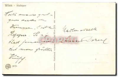 Wiedeńska Hofoper — widok budynku — wydawca Wien — Rewers