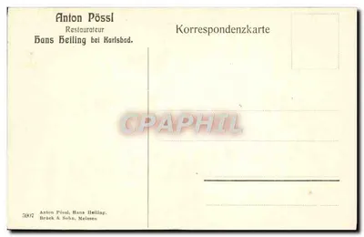 Hans Heiling przy Karlsbad i Elbogen — Hans Heiling bei Karlsbad und Elbogen — Anton Pössl, Brück & Sohn, Meißen — Rewers