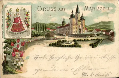 Mariazell — église et procession — éditeur Franz Schelem, Kunstnastadt, Nürnberg