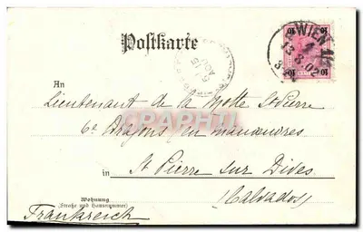 Widoki Wiednia — Parlament i Rathaus — wydawca Ledermann jr. Wien, nr 5020 — Rewers