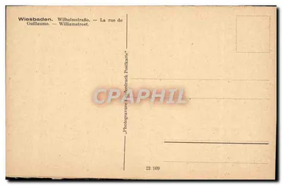 Wiesbaden — Wilhelmstraße — A rua de Guilherme — Williamstreet — 22/109 — Verso