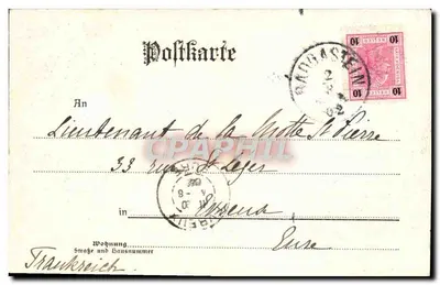 Kurort Ischl, Ob-Oe, 500 m. nad poziomem morza — widok panoramiczny — C. Ledermann jr., Wien i. Fleischmarkt 12, n° 5598 — Rewers