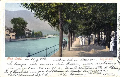 Bad Ischl — Esplanade — fototipia und Verlag F. E. Brand, Gmunden