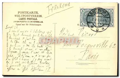 Stara pocztówka Salzburg — Rewers