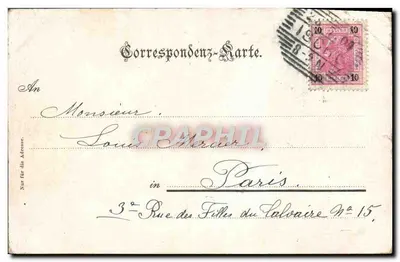 Bilhete postal antigo St Wolfgang — Verso