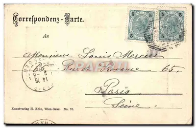 Viena I — Schottenring — Kunstverlag H. Kölz, Wien-Graz. No. 70 — Verso
