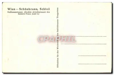 Wiedeń — Schloss Schönbrunn — Pokój z drzewem nutowym (Wielki gabinet pracy cesarza Franciszka Józefa I) — Rewers