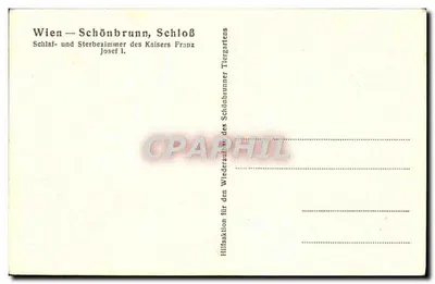 Wiedeń — Schönbrunn, Zamek — Pokój snu i śmierci cesarza Franciszka Józefa I — Rewers
