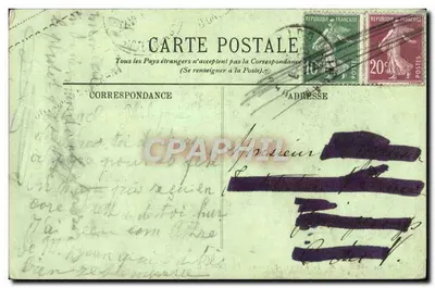 Stara pocztówka Cabourg Le Kursaal Et Le Grand Hotel — Rewers
