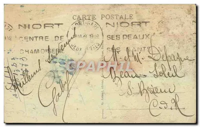 Niort - A Prefeitura — G. Arapd, editor — Verso