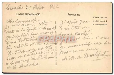 Lourdes — A Gruta e a Basílica — LL. n° 328 — Verso