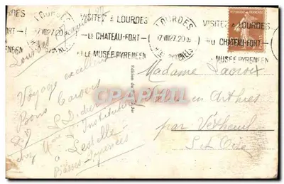 La Vallée d'Argelès — Vue prise du Pic du Jer — Édition du Pic du Jer — Rewers