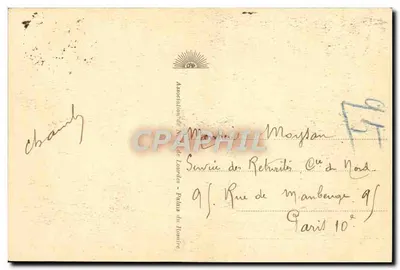 Lourdes - O Gave — Bilhete postal antigo n°100, editor anônimo — Verso