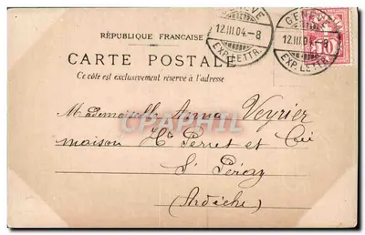La Chaise à Porteurs — scena ogrodowa — wydawca nieznany — Rewers