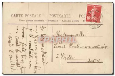 Kind spielt mit einem Eimer — Zärtliches Andenken — SEB Nr. 925 — Rückseite