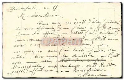 Bouquet de roses — dans un vase bleu — éditeur non visible — Verso