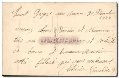 Zamknięta świątynia — zimowy krajobraz — Paris 956 — Rewers