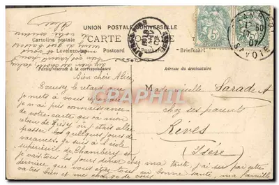 Meisje met versierde hoed — H. Maraval — n° 290 — Achterkant
