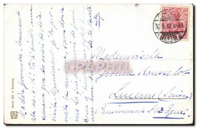 Paisagem com ruínas — Série 525 — editor Dessing — Verso