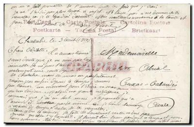 Jovem mulher com chapéu florido — Gage d'Amitié — Aéro 506 — Verso