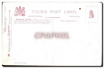 Hooseinabad Gateway — Lucknow — Tuck's Post Card n°7258 — Verso