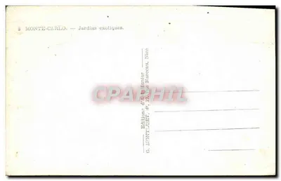 Monte-Carlo — Ekzotyczne ogrody — Wydawnictwo Armanda Marceau, Nice — Rewers