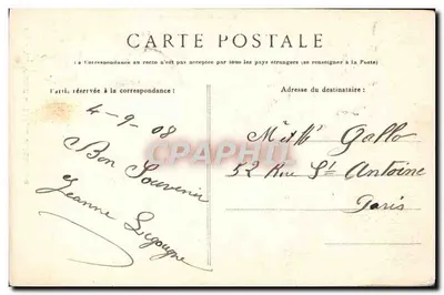 VENDÔME — Ruiny zamku — H. Chartier, wyd., Vendôme — Rewers