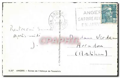 Angers — Ruiny Abbatii Toussaints — Ciech Sztuki Fotograficznej — Rewers