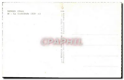 Senlis — Katedra (XII wiek) — Combiér (S. et L.) — Rewers